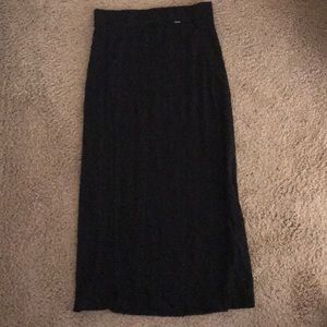 High low black volcom skirt